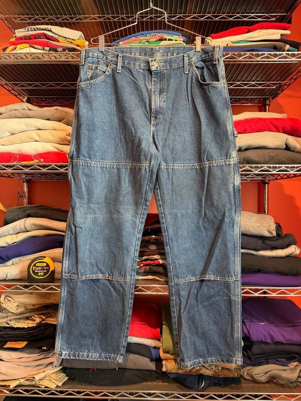 Dickies Double Knee Carpenter Pants Size 36x30 Blue Denim